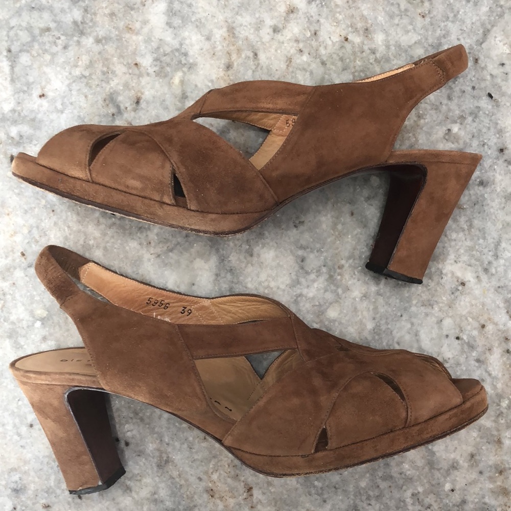 Vintage DIETER KUCKELKORN Special Edition Suede Slingback Heels - Picture 3 of 12